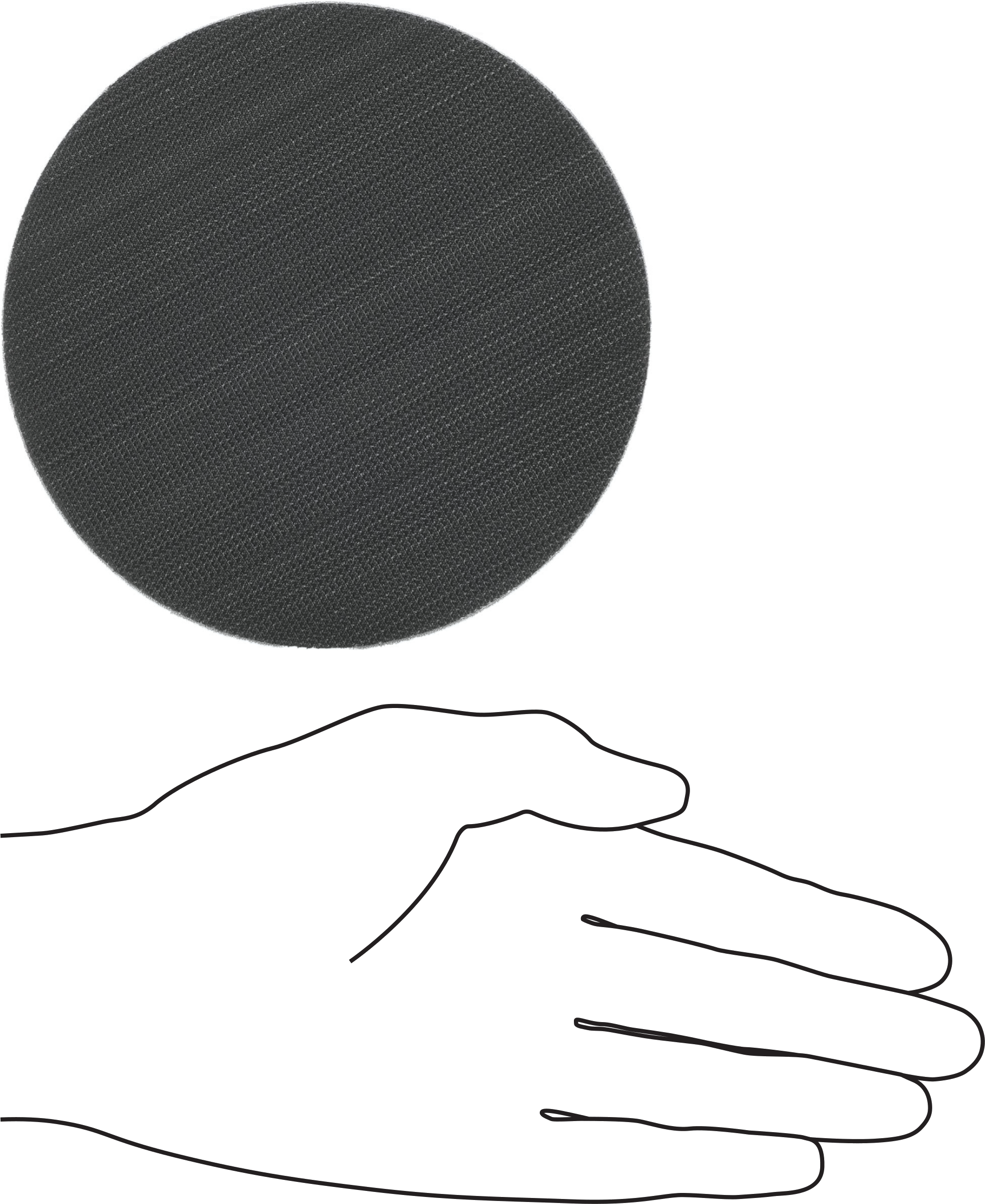 Sanding Disc Cushioning Pad, 5" Diameter, 3/4" Thick