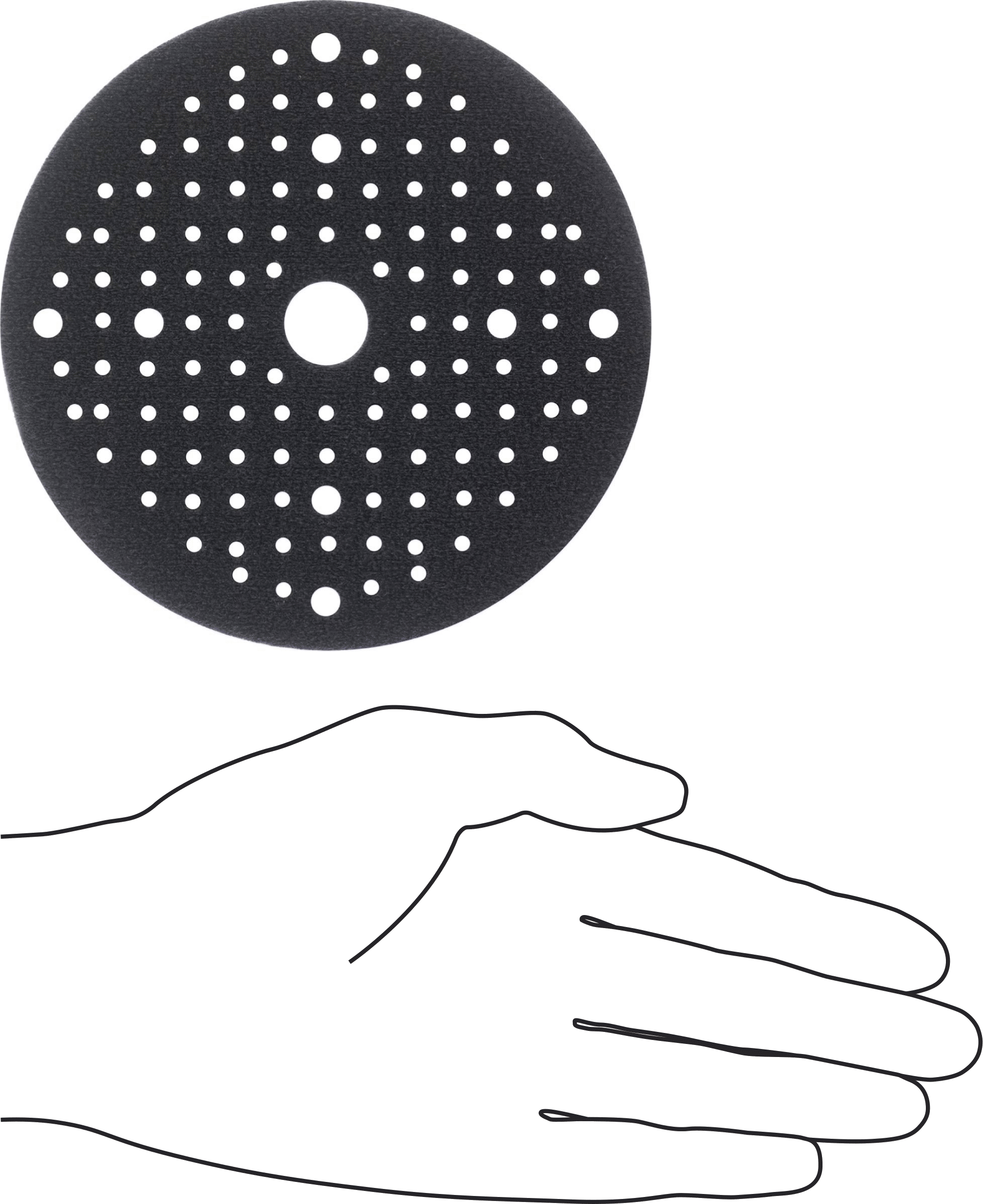 Sanding Disc Cushioning Pad, 5" Diameter, 1/2" Thick