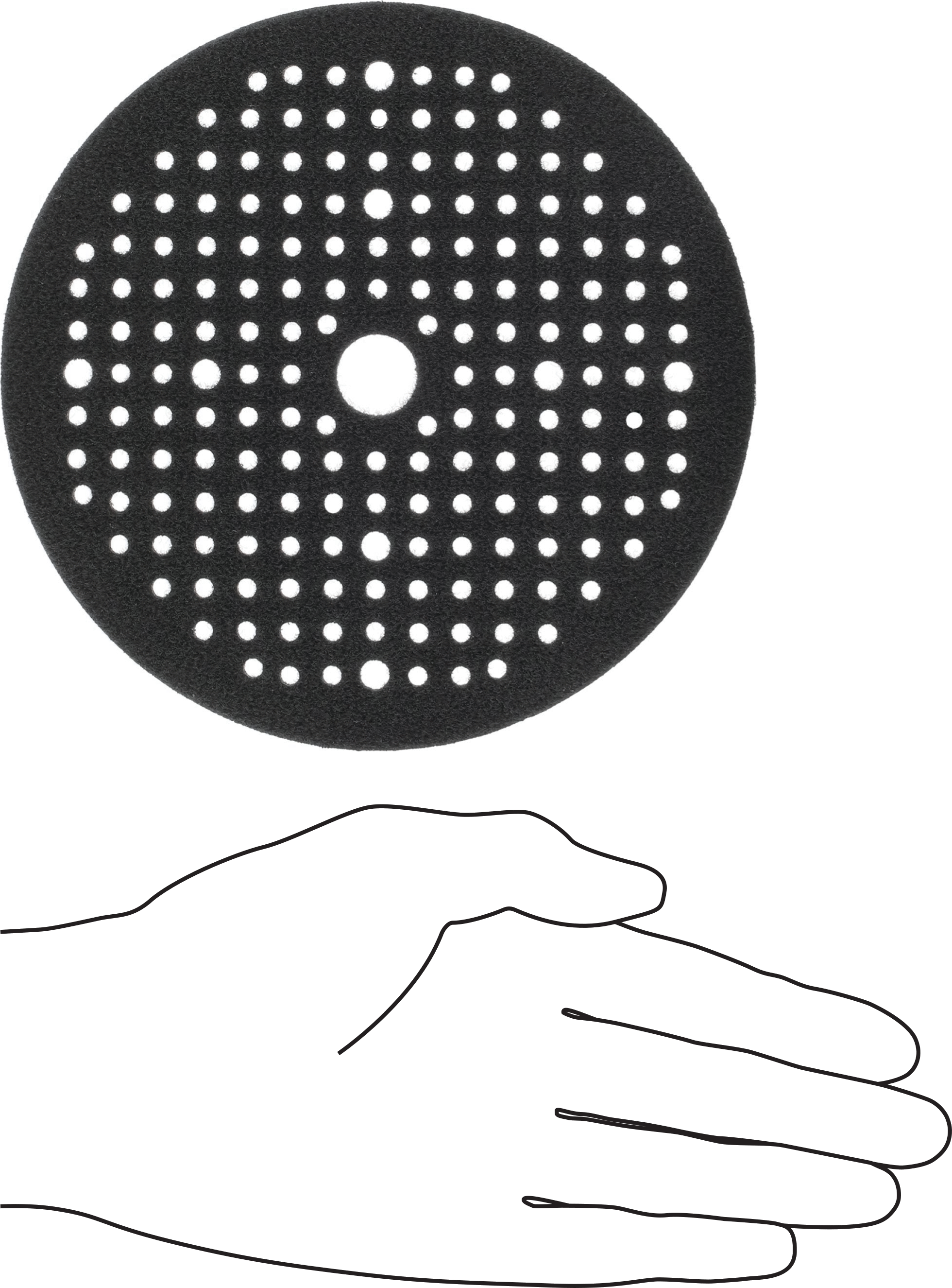 Sanding Disc Cushioning Pad, 6" Diameter, 1/2" Thick