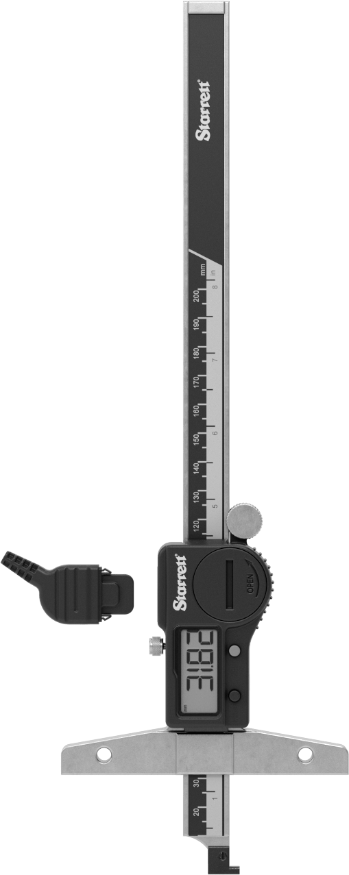 Starrett Elektronik Derinlik Ölçer, Model Numarası 3753B-8/200, 0“ ila 8” Ölçüm Aralığı