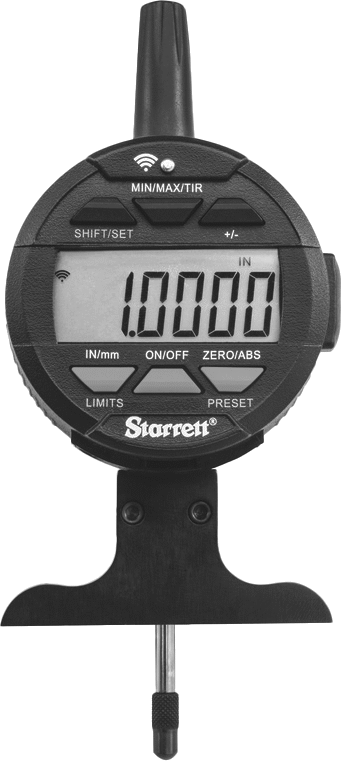 Starrett Elektronik Derinlik Ölçer, Sığ Derinlikler için, Model Numarası W644Jz 0“ ila 3” Aralık