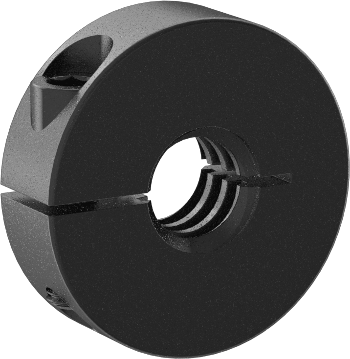 Sıkıştırmalı Acme Kılavuz Vida Yaka, Sol El, 3/4"-6 Diş Boyutu, 2" OD