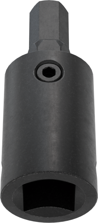 Stubby Darbeli Altıgen Uçlu Soket, 1/2" Kare Tahrik, 3/8" Tahrik Boyutu