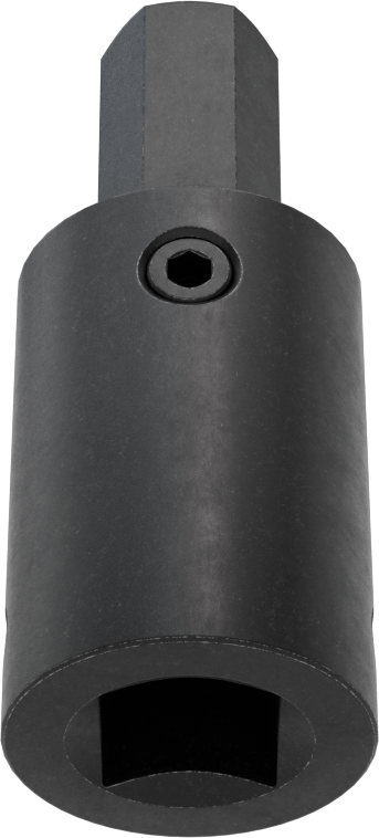 Stubby Darbeli Altıgen Uçlu Soket, 1/2" Kare Tahrik, 1/2" Tahrik Boyutu