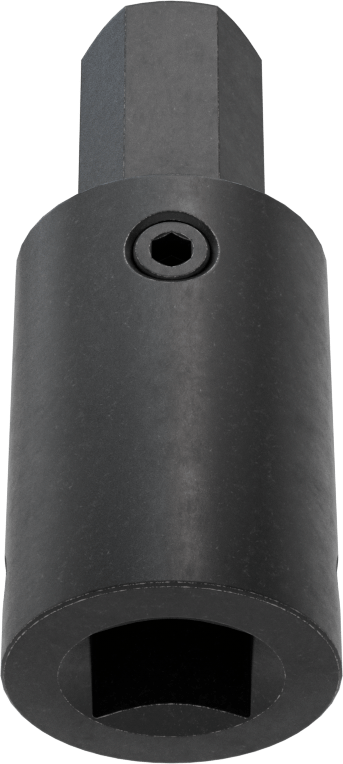Stubby Darbeli Altıgen Uçlu Soket, 1/2" Kare Tahrik, 9/16" Tahrik Boyutu