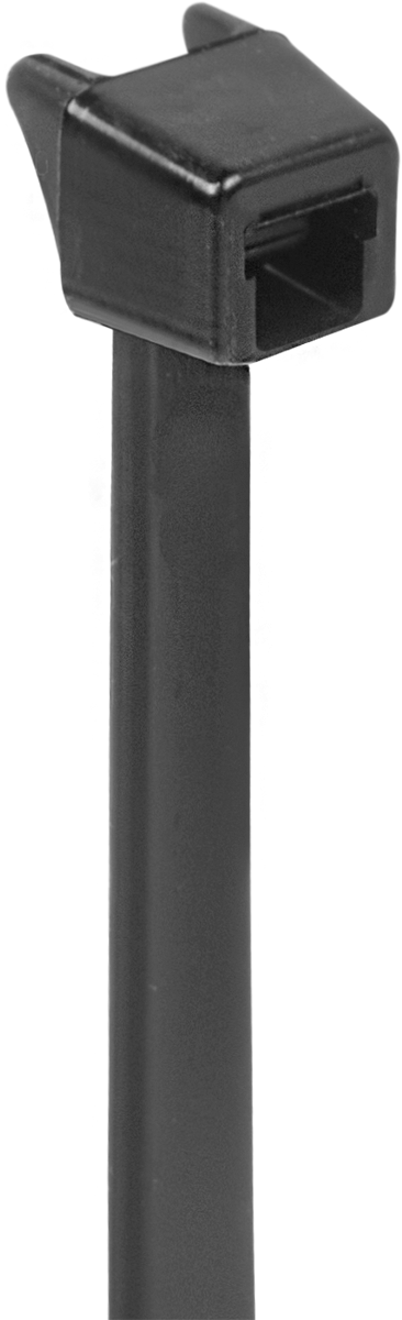 Naylon Kablo Bağı, Kavisli Başlık, Siyah, Standart, 8" Uzunluk