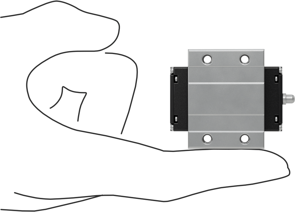 Rulmanlı Taşıyıcı, 12 mm Genişlikte Ray için, Korozyona Dayanıklı, Flanşlı