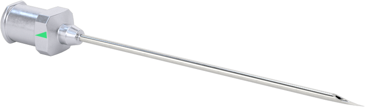 Yeniden Kullanılabilir Paslanmaz Çelik Düz Şırınga İğnesi, Luer Kilit Bağlantısı ve Keskin Eğimli Uç ile, 19 Gauge, 2" Uzunluk