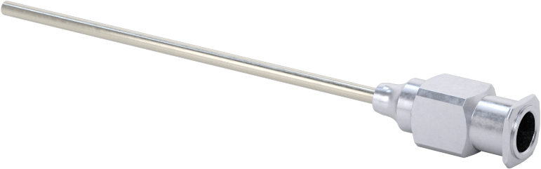Yeniden Kullanılabilir Paslanmaz Çelik Düz Şırınga İğnesi, Luer Kilit Bağlantılı ve Künt Düz Uçlu, 16 Gauge, 2" Uzunluk