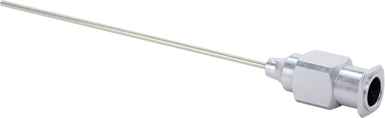 Yeniden Kullanılabilir Paslanmaz Çelik Düz Şırınga İğnesi, Luer Kilit Bağlantılı ve Künt Düz Uçlu, 20 Gauge, 2" Uzunluk