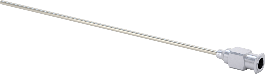 Yeniden Kullanılabilir Paslanmaz Çelik Düz Şırınga İğnesi, Luer Kilit Bağlantılı ve Künt Düz Uçlu, 16 Gauge, 4" Uzunluk