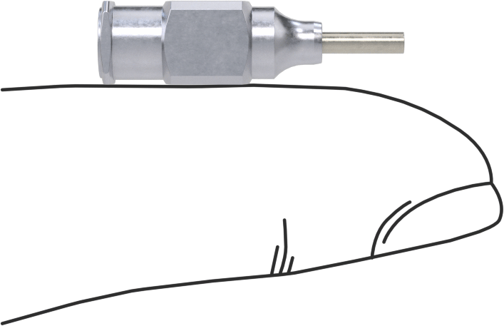 Yeniden Kullanılabilir Paslanmaz Çelik Düz Şırınga İğnesi, Luer Kilit Bağlantılı ve Künt Düz Uçlu, 16 Gauge, 1/4" Uzunluk