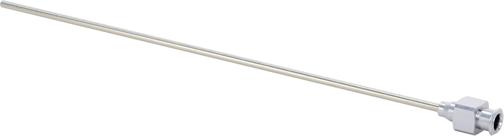 Yeniden Kullanılabilir Paslanmaz Çelik Düz Şırınga İğnesi, Luer Kilit Bağlantılı ve Künt Düz Uçlu, 14 Gauge, 6 inç Uzunluk
