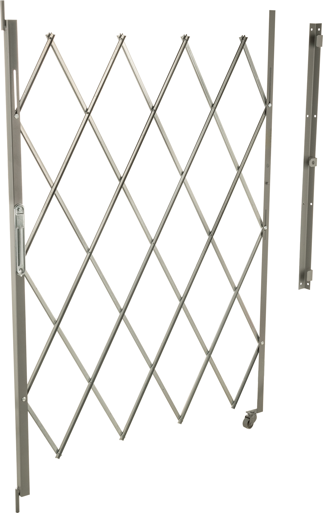 Katlanabilir Güvenlik Kapısı, 16 Gauge, 6-1/2'Katlanmış Yükseklik, 4'Maksimum Genişlik x 6' Yükseklik Genişletilmiş