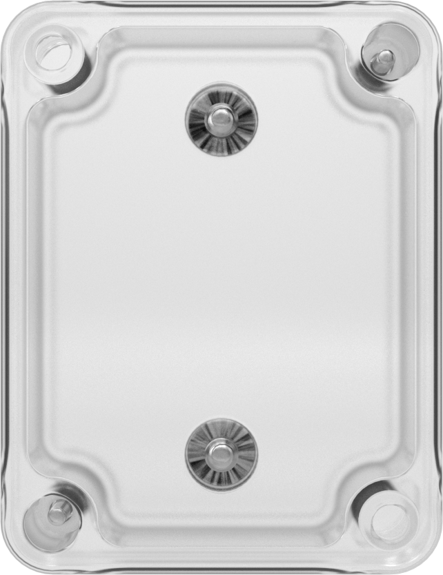 Şeffaf Su Geçirmez Polikarbonat Muhafaza, 360 Derece Görüş ile, 2" x 2-1/2" x 1-3/8", Montaj Delikleri