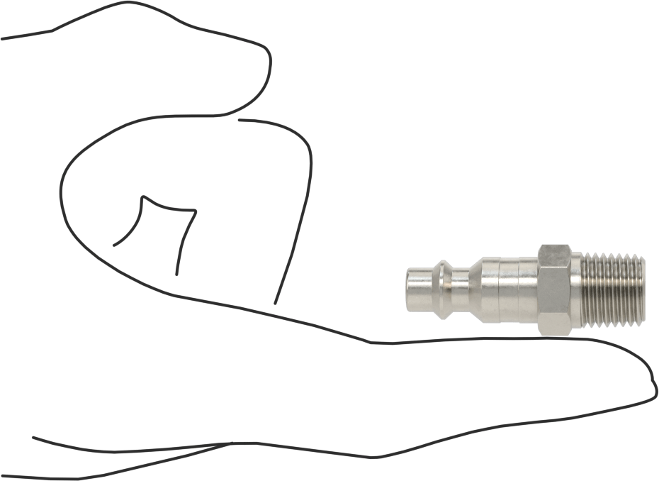 Hava için 303 Paslanmaz Çelik Endüstriyel Hızlı Ayrılabilir Hortum Bağlantısı, Plug, 1/4 Kaplin Boyutu, 1/4 NPTF Erkek Uç