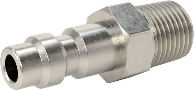 Hava için 303 Paslanmaz Çelik Endüstriyel Hızlı Ayrılabilir Hortum Bağlantısı, Plug, 1/8 Kaplin Boyutu, 1/8 NPT Erkek