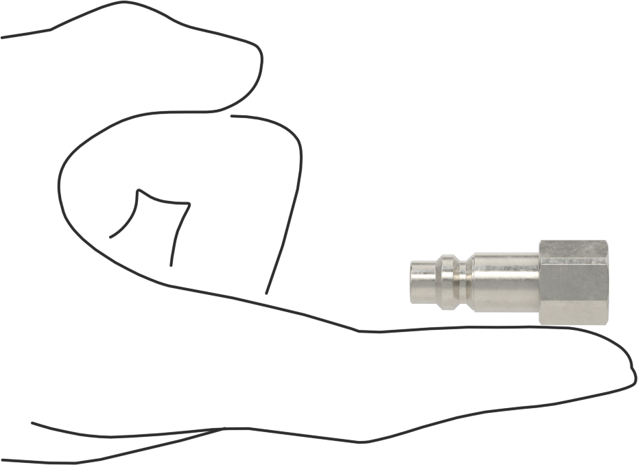 Hava için 303 Paslanmaz Çelik Endüstriyel Hızlı Ayrılabilir Hortum Bağlantısı, Plug, 1/4 Kaplin Boyutu, 1/8 NPT Dişi