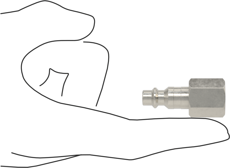 Hava için 303 Paslanmaz Çelik Endüstriyel Hızlı Ayrılabilir Hortum Bağlantısı, Plug, 1/4 Kaplin Boyutu, 1/4 NPTF Dişi Uç