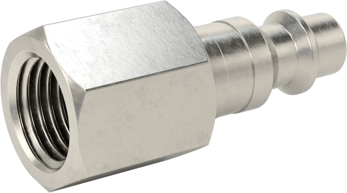 Hava için 303 Paslanmaz Çelik Endüstriyel Hızlı Ayrılabilir Hortum Bağlantısı, Plug, 1/4 Kaplin Boyutu, 1/4 NPTF Dişi Uç