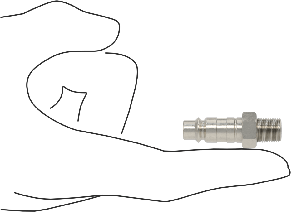Hava için 303 Paslanmaz Çelik Endüstriyel Hızlı Ayrılabilir Hortum Bağlantısı, Plug, 1/4 Kaplin Boyutu, 1/8 NPTF Erkek