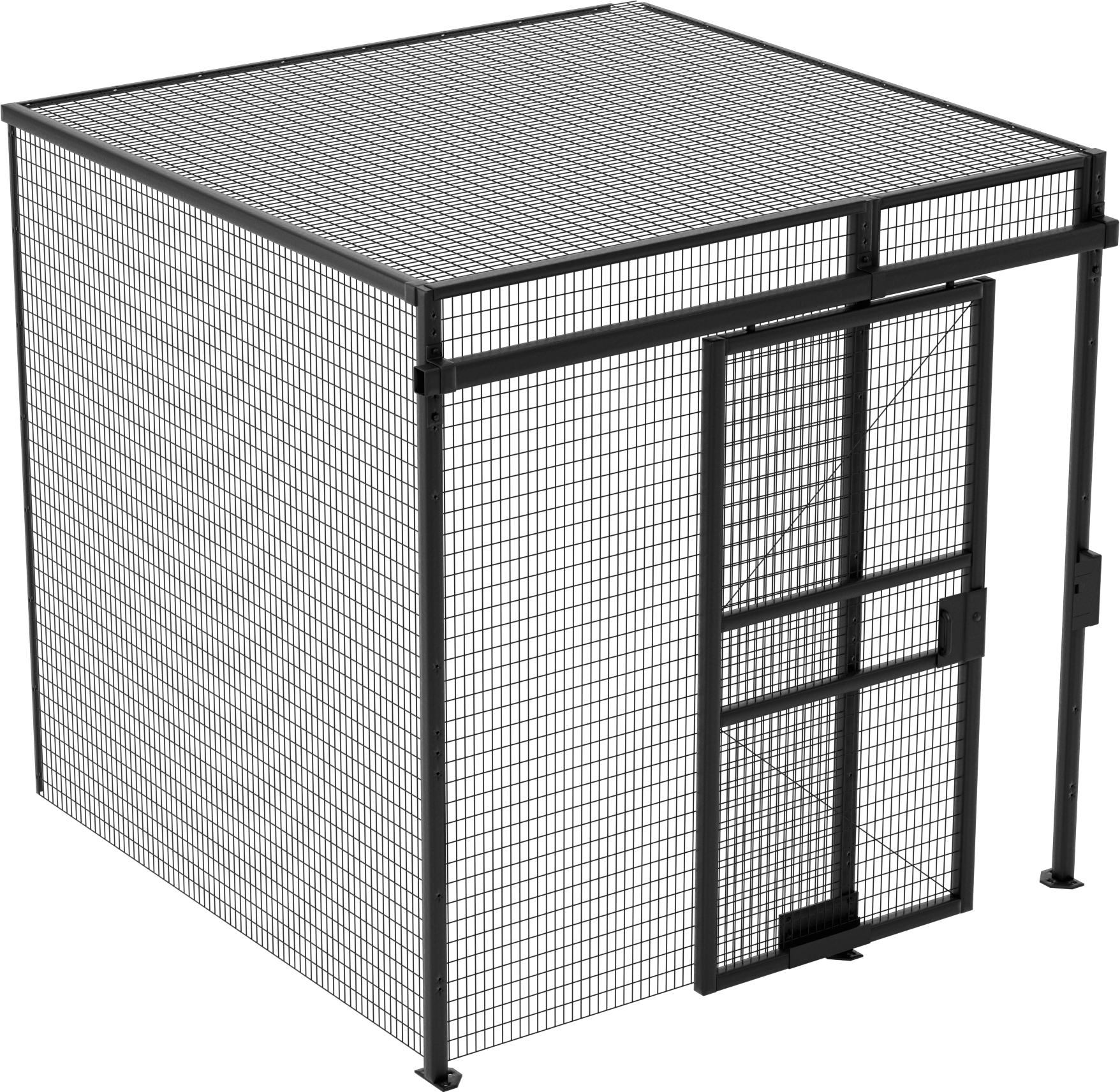 Tel Bölme, Çatı ile, 2 Sides, 8 Fit Genişlik x 8 Fit Yükseklik x 8 Fit Derinlik Toplam