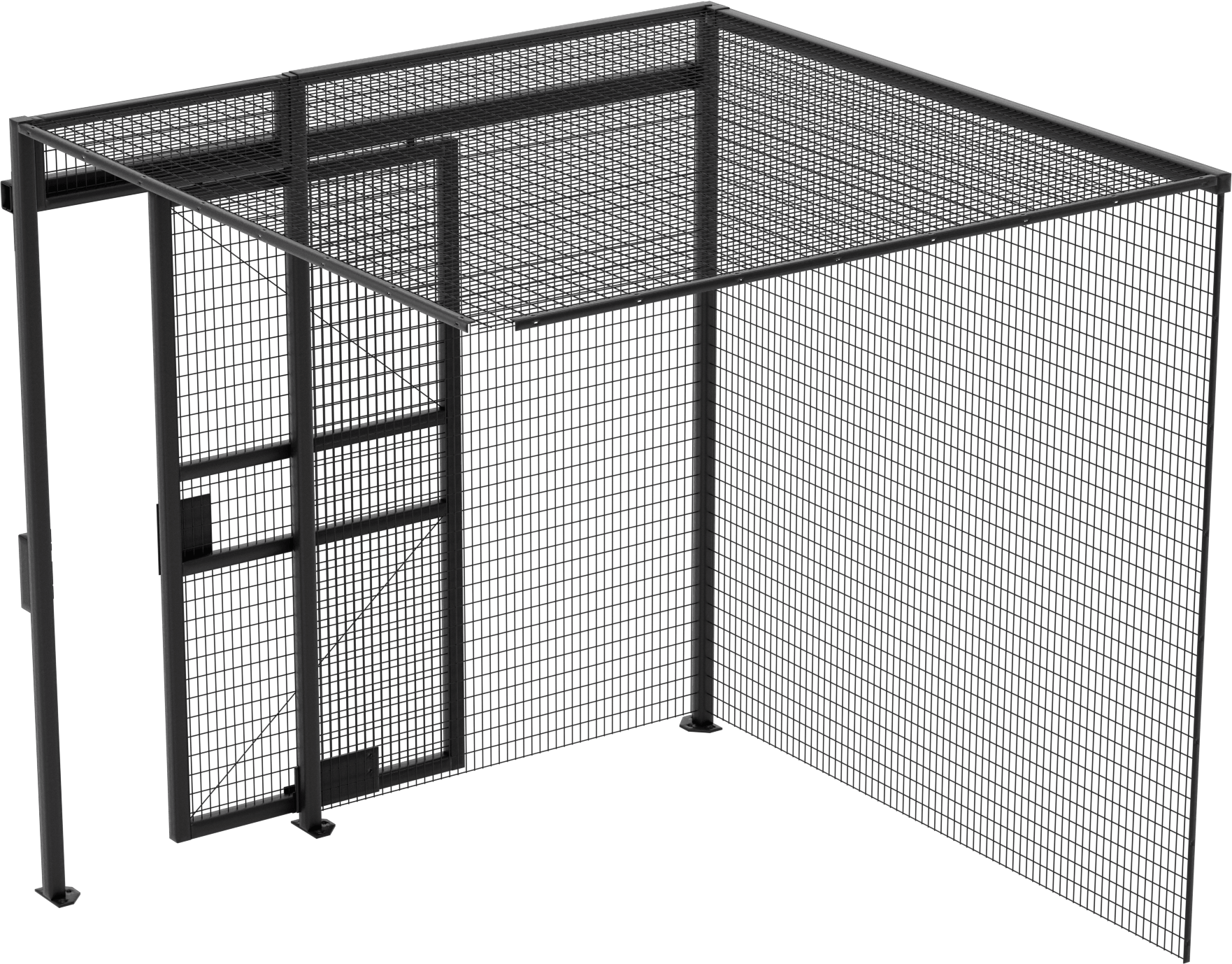 Tel Bölme, Çatı ile, 2 Sides, 8 Fit Genişlik x 8 Fit Yükseklik x 8 Fit Derinlik Toplam