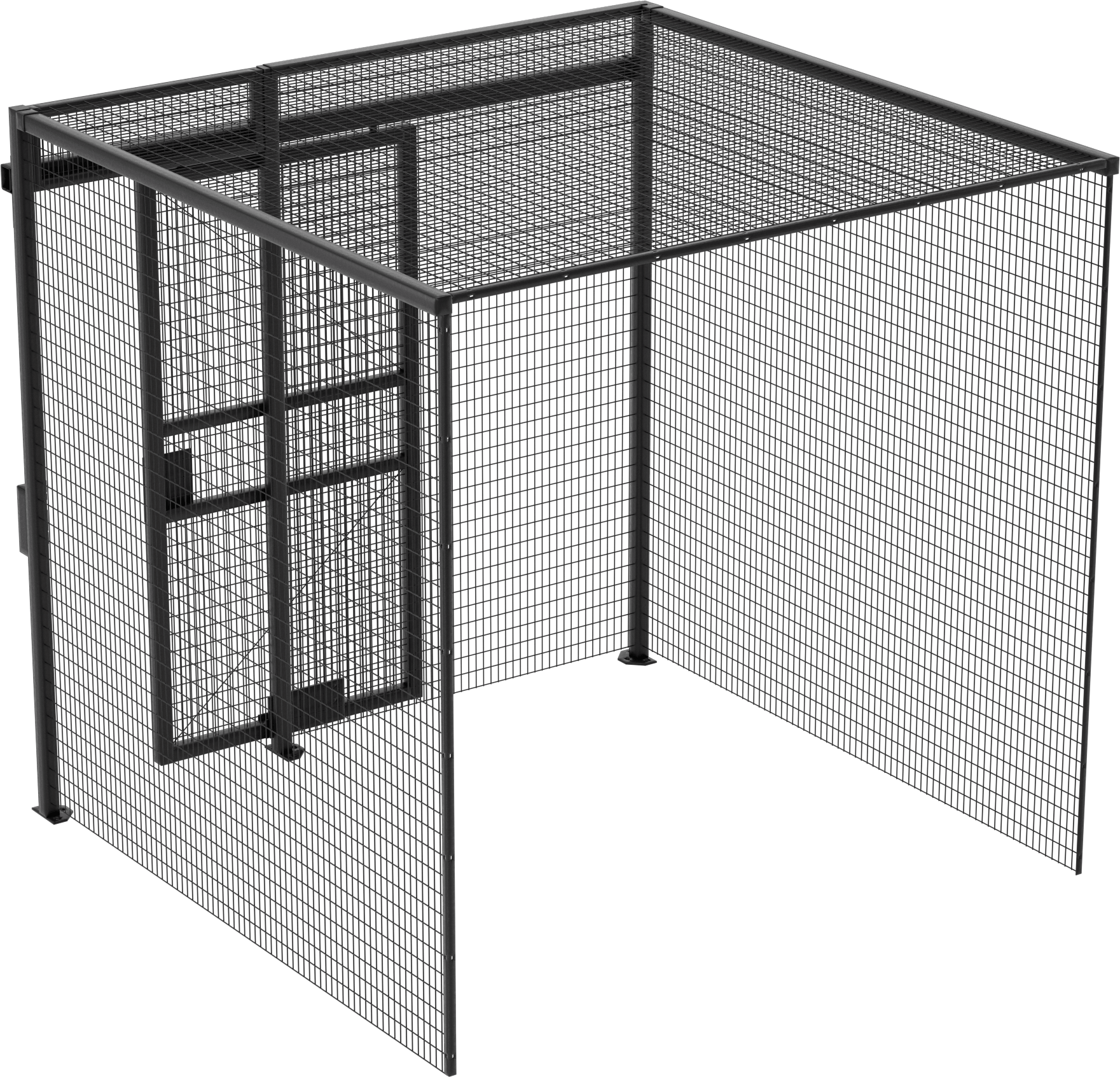 Tel Bölme, Çatı ile, 3 Sides, 8 Fit Genişlik x 8 Fit Yükseklik x 8 Fit Derinlik Toplam