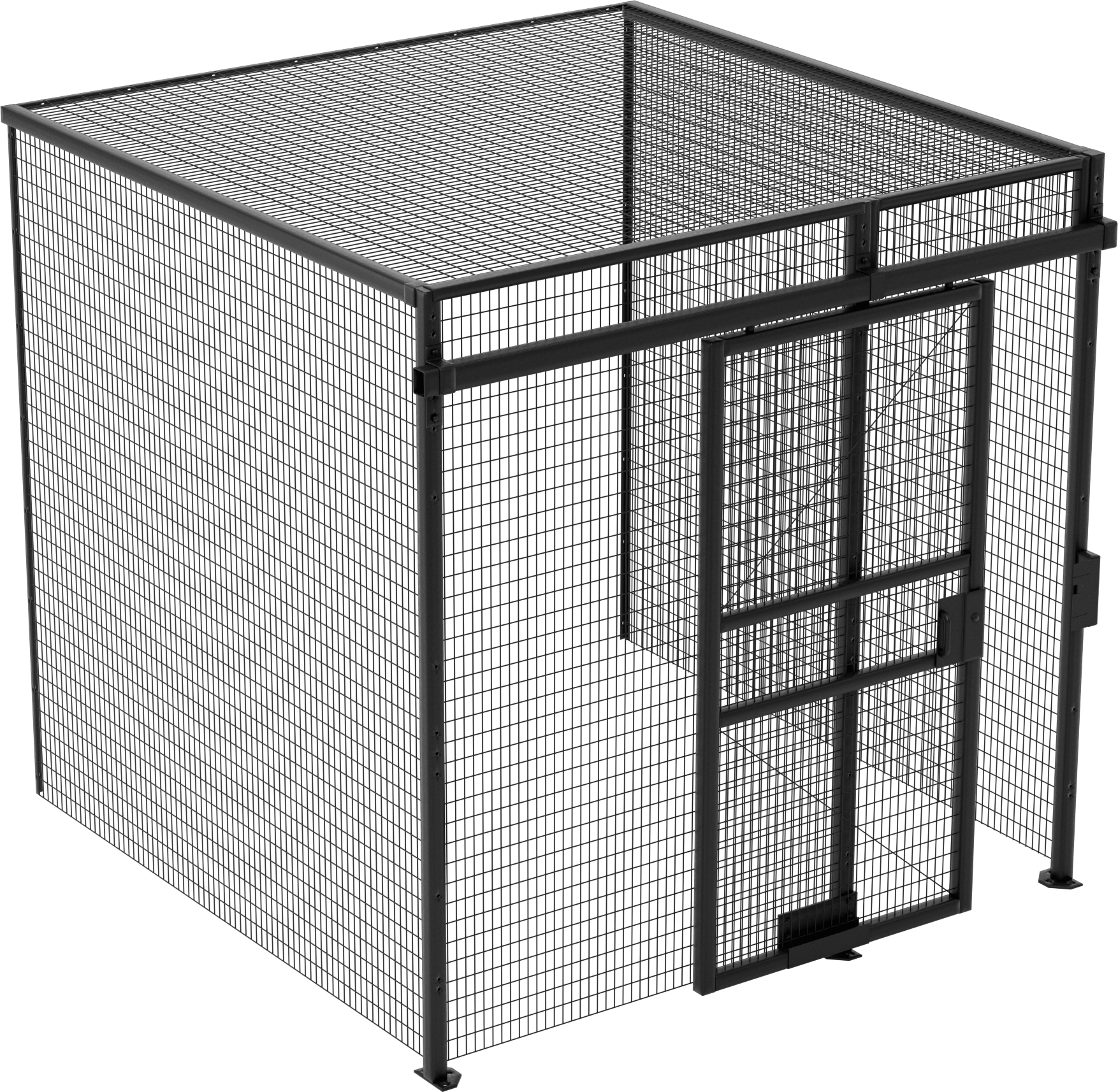 Tel Bölme, Çatı ile, 3 Sides, 8 Fit Genişlik x 8 Fit Yükseklik x 8 Fit Derinlik Toplam