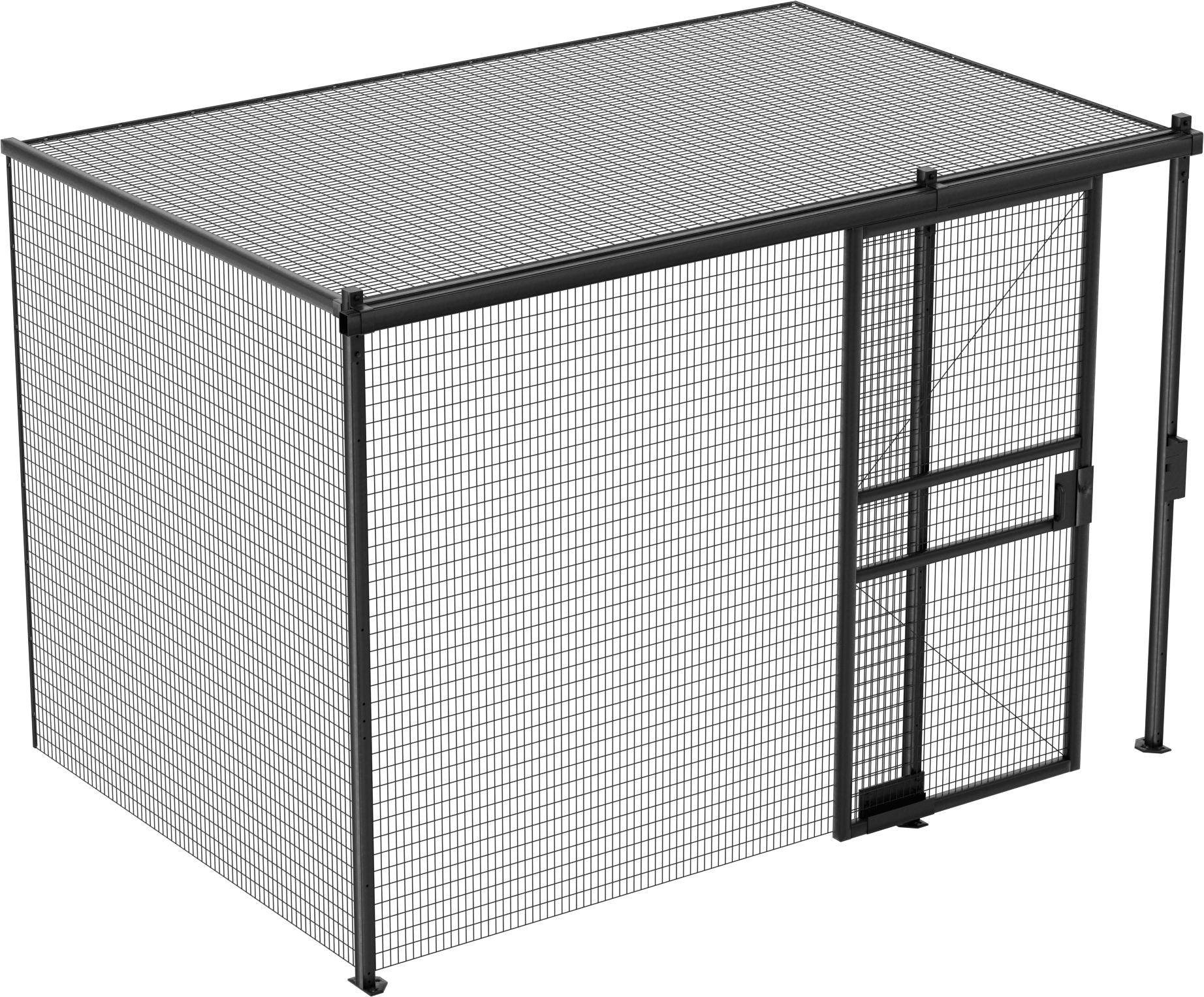 Tel Bölme, Çatı ile, 2 Sides, 8 Fit Genişlik x 8 Fit Yükseklik x 12 Fit Derinlik Toplam