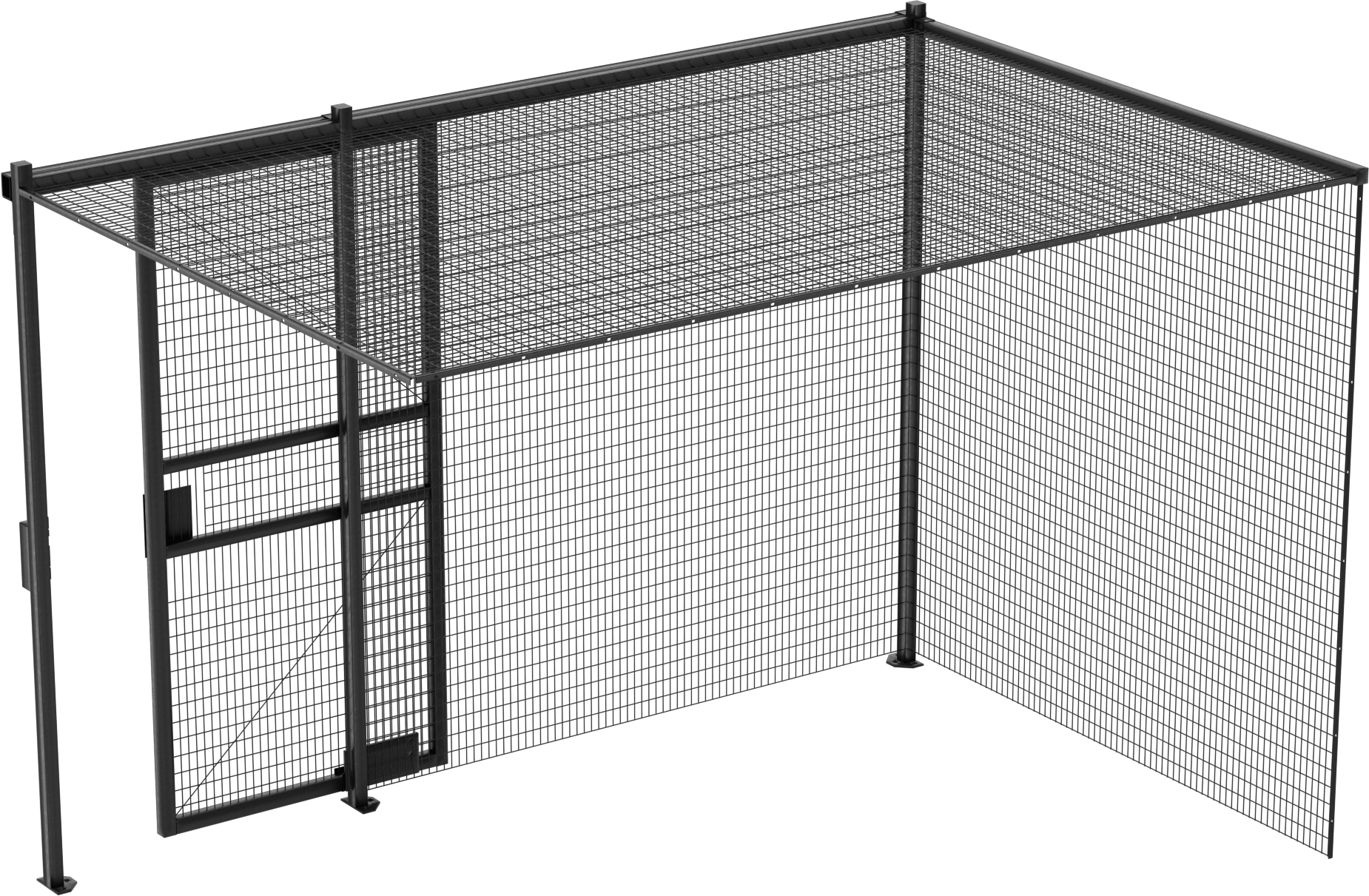 Tel Bölme, Çatı ile, 2 Sides, 8 Fit Genişlik x 8 Fit Yükseklik x 12 Fit Derinlik Toplam
