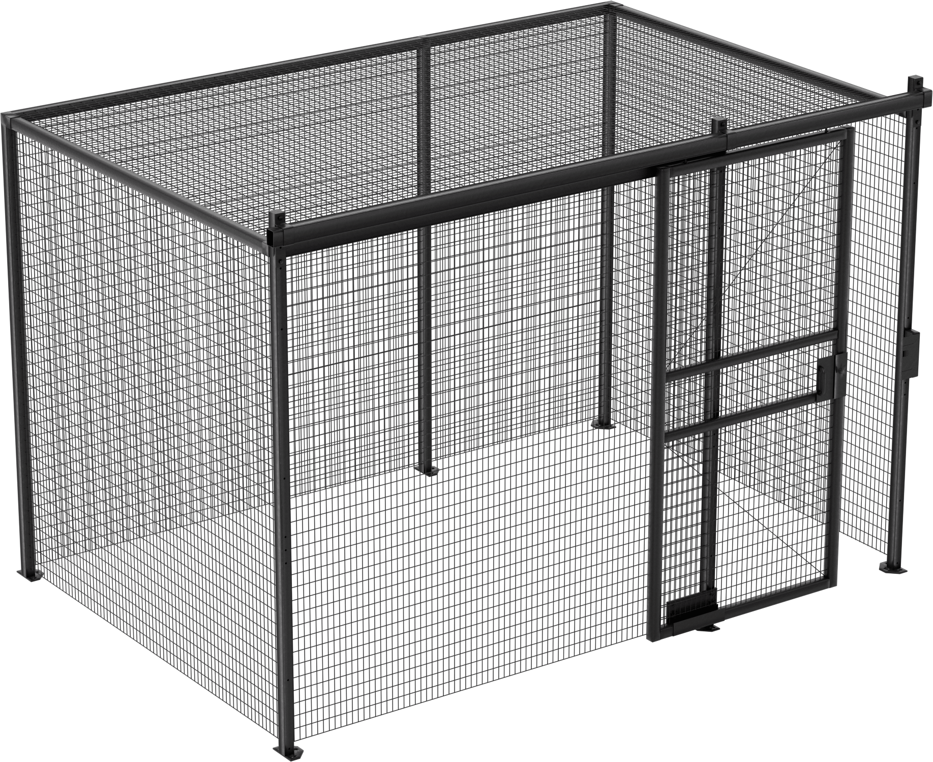 Tel Bölme, Çatı ile, 4 Sides, 8 Fit Genişlik x 8 Fit Yükseklik x 12 Fit Derinlik Toplam