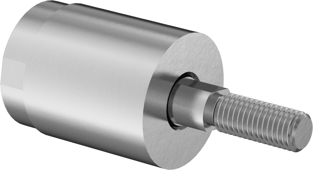 303 Stainless Steel Rod Alignment Coupler, 2 Degrees of Misalignment, 1/4"-28 Thread Size