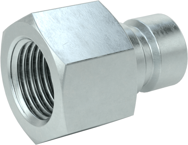Soğutma Suyu için Hızlı Bağlantı Kesme Hortum Bağlantısı, Düz Plug, 1/4 Kaplin Boyutu, 1/8 NPT Dişi