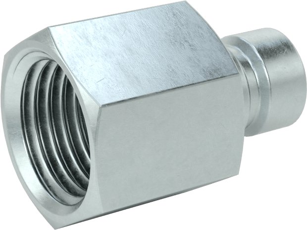 Soğutma Suyu için Hızlı Bağlantı Kesme Hortum Bağlantısı, Düz Plug, 1/4 Kaplin Boyutu, 1/4 NPTF Dişi