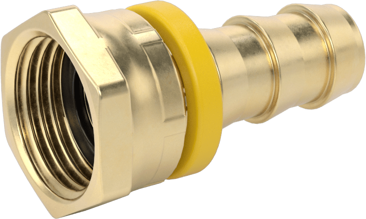 Hava ve Su için İtmeli Dikenli Hortum Bağlantısı, Adaptör, Pirinç, 5/8" Hortum İç Çapı için, 3/4 GHT Dişi Uç