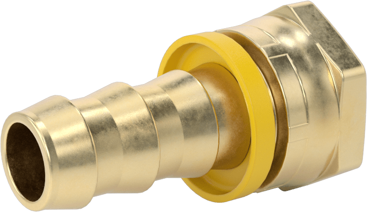 Hava ve Su için İtmeli Dikenli Hortum Bağlantısı, Adaptör, Pirinç, 5/8" Hortum İç Çapı için, 3/4 GHT Dişi Uç