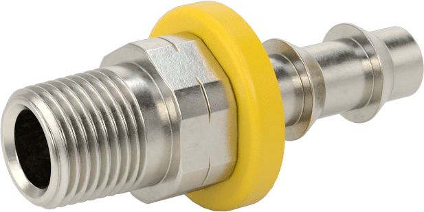 Hava ve Su için İtmeli Dikenli Hortum Bağlantısı, 303/304 Paslanmaz Çelik, Düz, 1/4" Hortum İç Çapı için, 1/8 BSPT Erkek