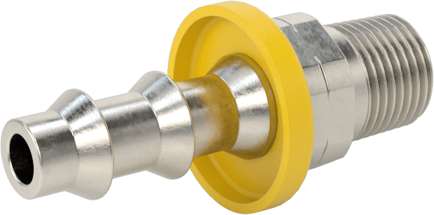 Hava ve Su için İtmeli Dikenli Hortum Bağlantısı, 303/304 Paslanmaz Çelik, Düz, 1/4" Hortum İç Çapı için, 1/8 BSPT Erkek