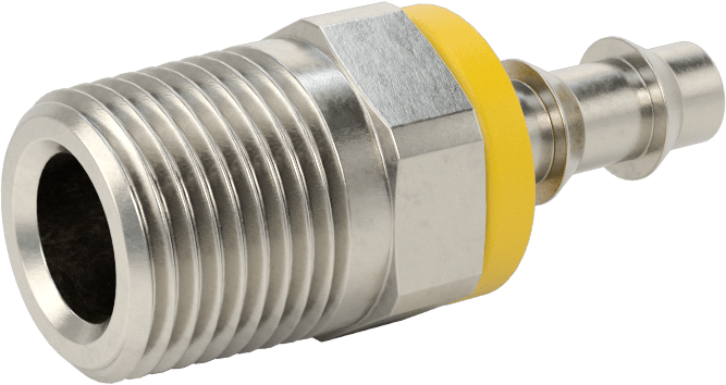 Hava ve Su için İtmeli Dikenli Hortum Bağlantısı, 303/304 Paslanmaz Çelik, Düz, 1/4" Hortum İç Çapı için, 3/8 NPT Erkek