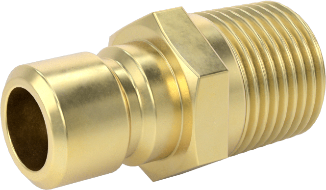Soğutma Suyu için Hızlı Bağlantı Kesme Hortum Bağlantısı, Düz Plug, 3/8 Kaplin Boyutu, 3/8 NPTF Erkek