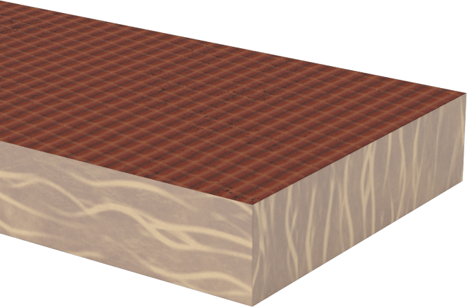 Ekonomik Garolite CE Çubuk, 1" Genişlik x 2 Fit Uzunluk, 1/4" Kalınlık