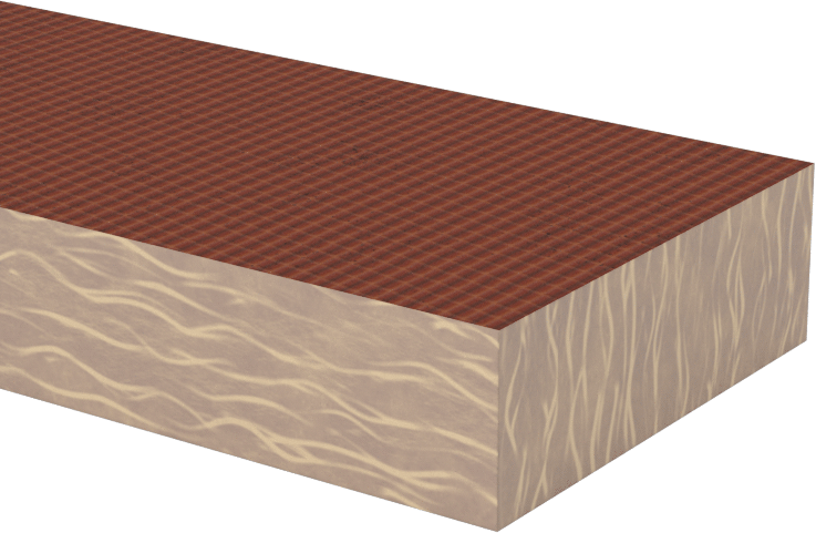Ekonomik Garolite CE Çubuk, 1-1/2" Genişlik x 4 Fit Uzunluk, 1/2" Kalınlık