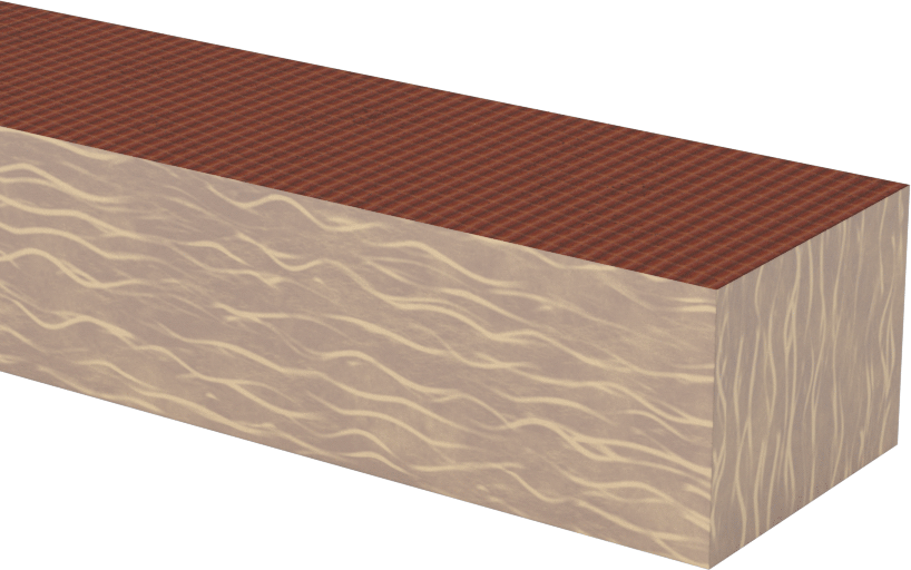 Ekonomik Garolite CE Çubuk, 1" Genişlik x 2 Fit Uzunluk, 3/4" Kalınlık
