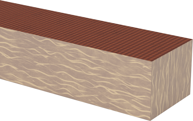 Ekonomik Garolite CE Çubuk, 1" Genişlik x 4 Fit Uzunluk, 3/4" Kalınlık