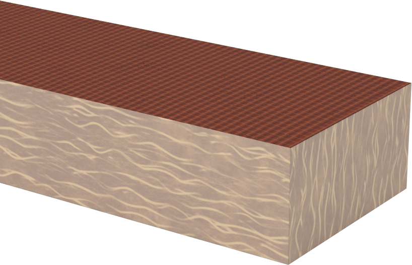 Ekonomik Garolite CE Çubuk, 1-1/2" Genişlik x 2 Fit Uzunluk, 3/4" Kalınlık