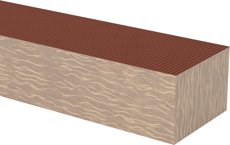 Ekonomik Garolite CE Çubuk, 1-1/2" Genişlik x 4 Fit Uzunluk, 1" Kalınlık