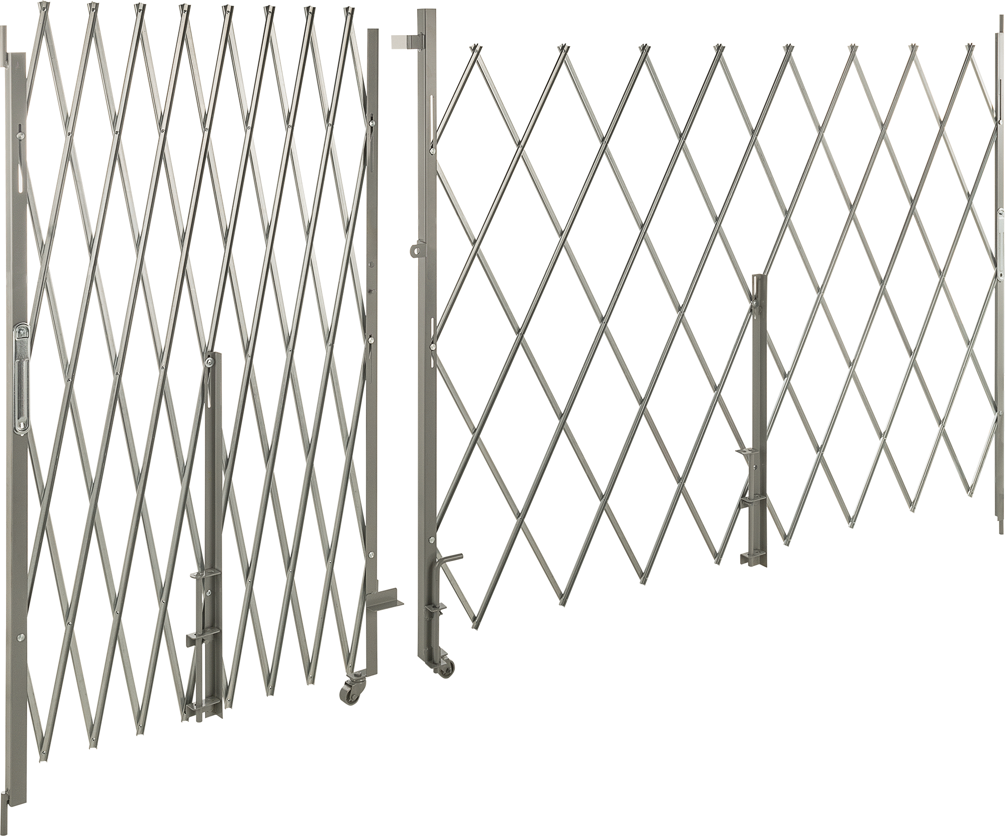 Katlanabilir Güvenlikli Çift Kapı, 16 Gauge, 6-1/2 Fit Katlanmış Yükseklik, 16 Fit Maksimum Genişlik
