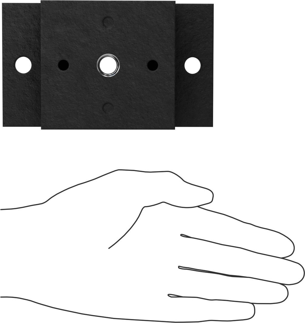 Neopren Titreşim Sönümleyici Cıvatalı Montaj, Çelik Taban ile, 1/2"-13 Dişli Ek Parça, 700 lbs. Kapasite