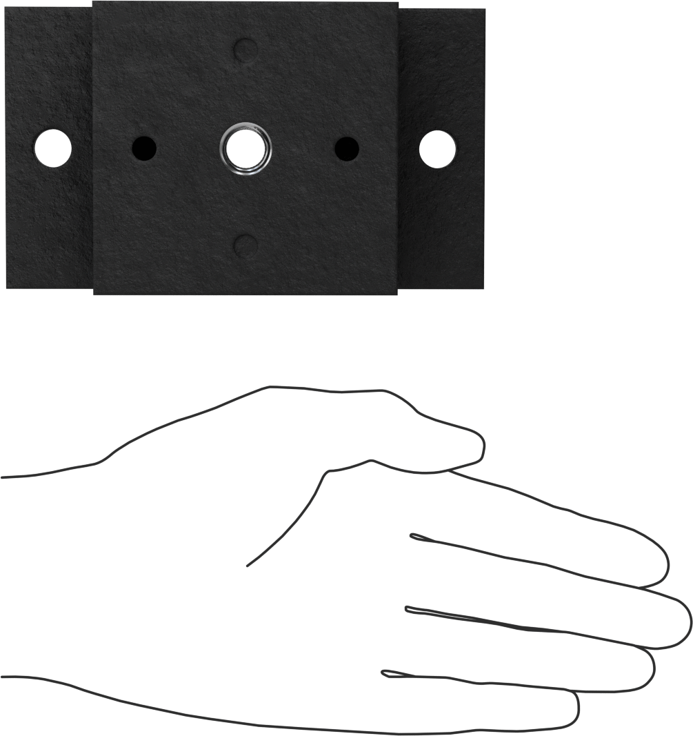 Neopren Titreşim Sönümleyici Cıvatalı Montaj, Çelik Taban ile, 1/2"-13 Dişli Ek Parça, 2500 lbs. Kapasite
